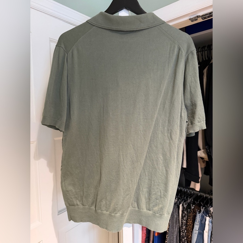 Set of 2: Reiss Knit Polo Shirts, Olive Green and Beige (Both Used, Men’s XL) - Picture 4 of 4